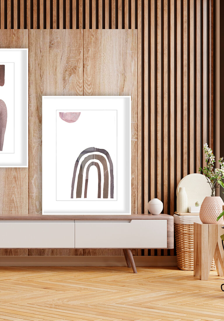Pintura minimalista en acuarela abstracta