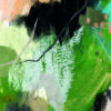 Impresión en verde intenso y estilo abstracto