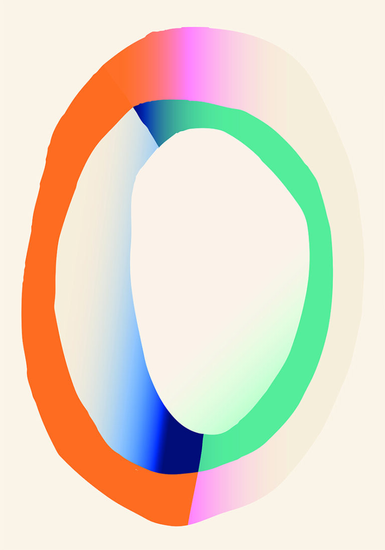 Diseño circular multicolor abstracto