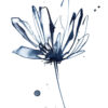 Forma floral abstracta en acuarela