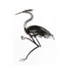 Ilustración elegante de garza en tinta