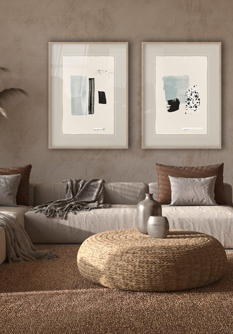 Arte minimalista con lavado en tinta