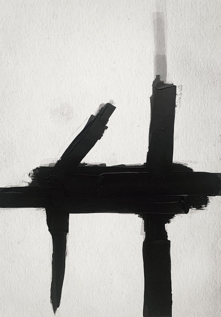 Pintura minimalista en negro