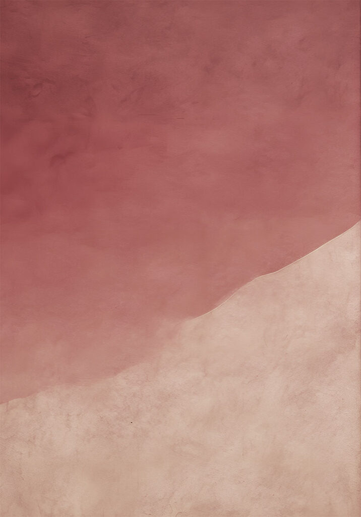 Obra minimalista en rojo y beige