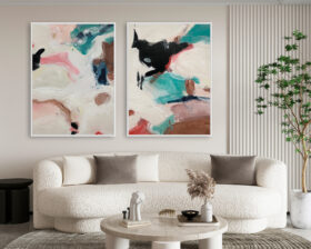 Composition: modern abstract art in vibrant colours