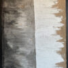 Pintura abstracta neutra de doble tonalidad