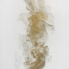 Pintura abstracta en beige y blanco