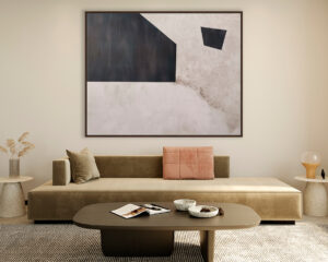 apoyando un estilo abstracto y llamativo.