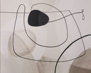 Obra abstracta minimalista en clave neutra