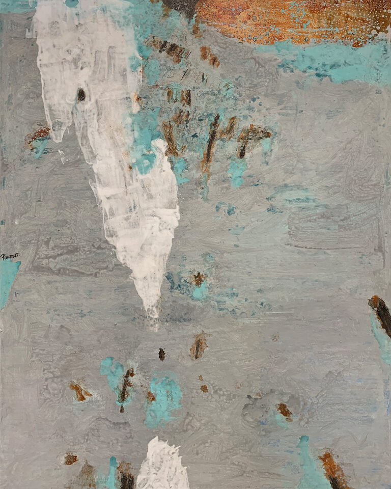 Arte abstracto con capas texturizadas