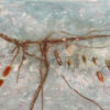 Obra mixta abstracta con texturas
