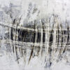 Obra Abstracta Monocromática Texturizada