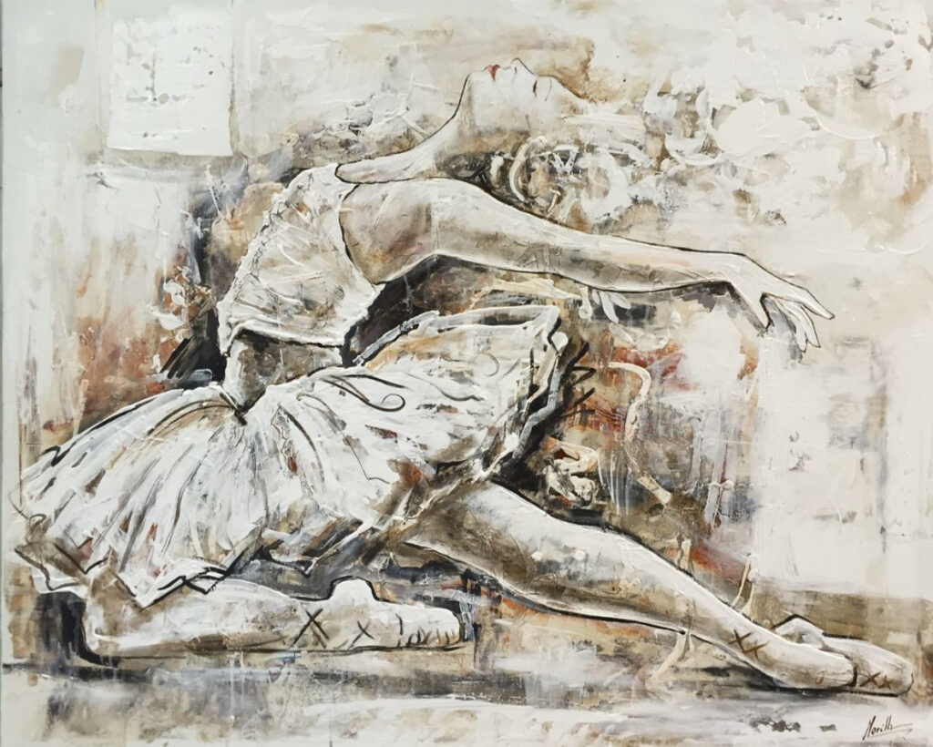 Bailarina Grácil en Arte Abstracto