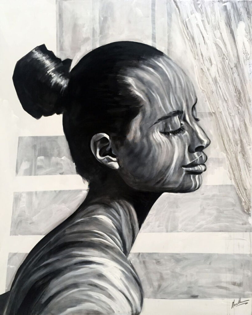 Retrato Monocromático de Serenidad