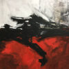 Pintura Abstracta con Rojo y Negro