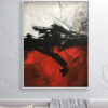 Ambiente Pintura Abstracta con Rojo y Negro