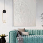 Ambiente Arte Abstracto Minimalista Texturizado en Blanco
