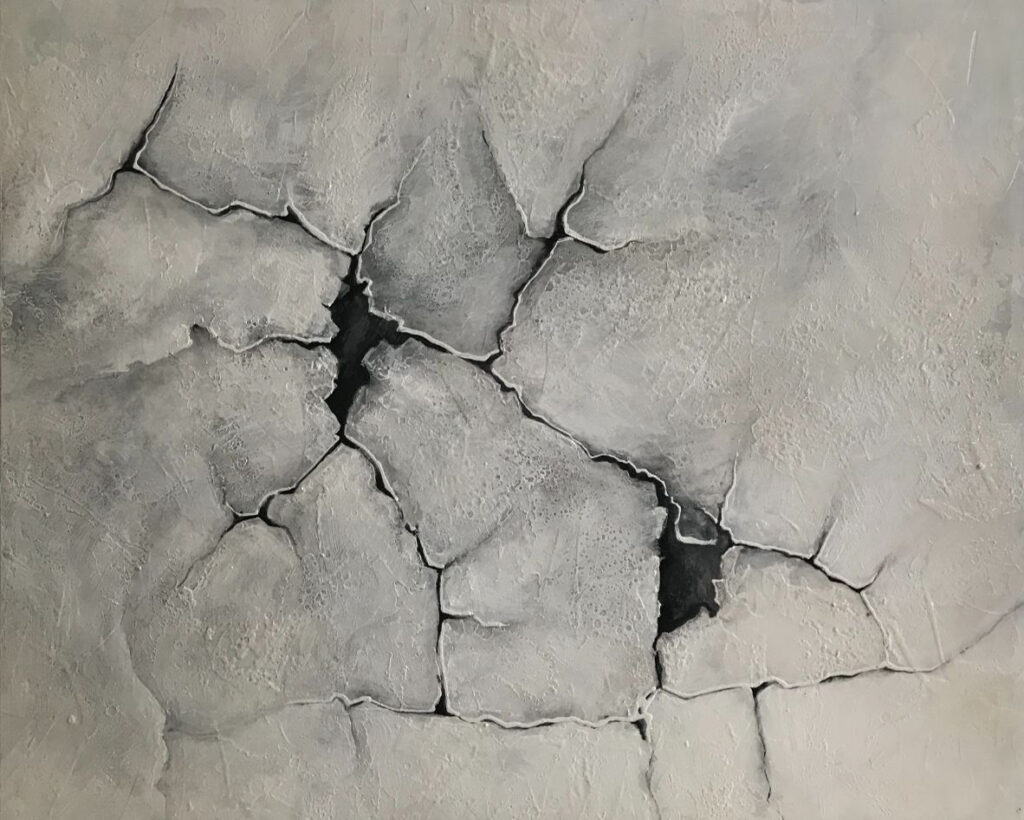 Diseño de Textura Abstracta con Superficie Agrietada