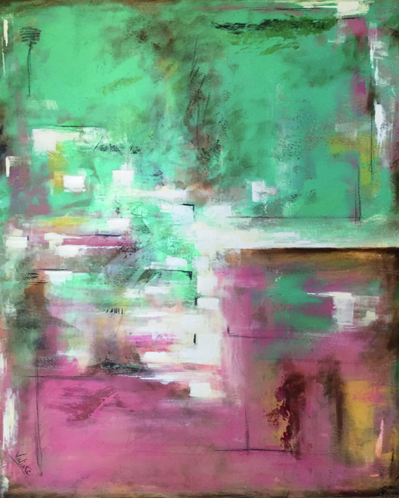 Arte Abstracto Pastel sobre Lienzo