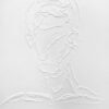 Retrato Minimalista en Relieve Blanco