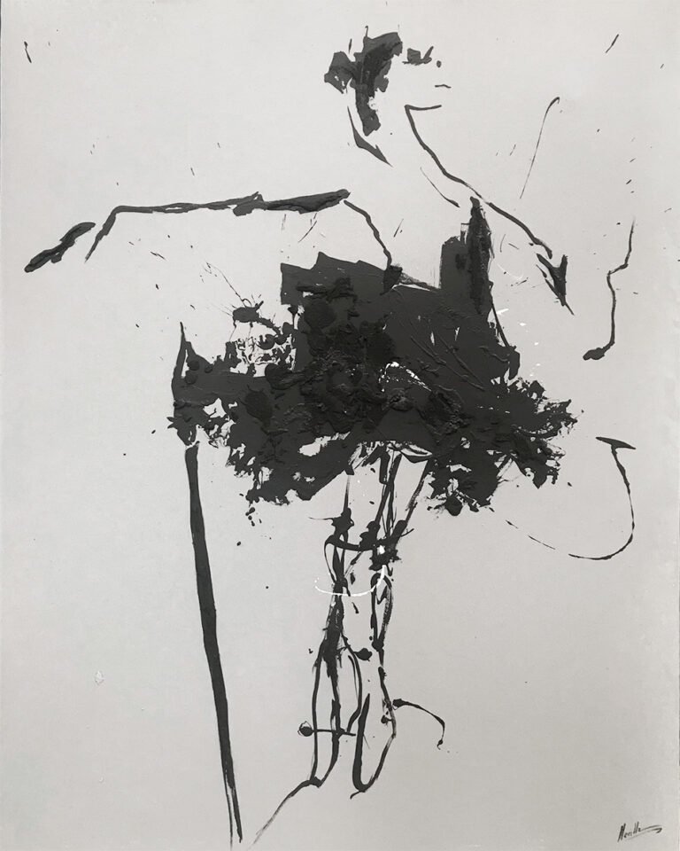 Arte Figurativo Abstracto con Pintura Negra