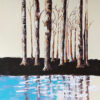 Árboles de Abedul con Reflejo en el Agua