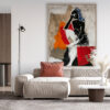 Ambiente Ilustración Abstracta de Desnudo en Colores Audaces