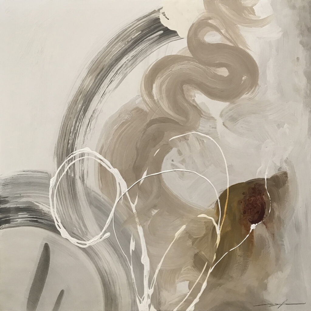 Pintura Abstracta en Tonos Tierra