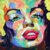 Retrato Abstracto Femenino en Tonos Vibrantes