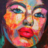 Arte Abstracto Vibrante de Retrato