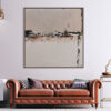 Ambiente Pintura Abstracta Moderna en Tonos Neutros