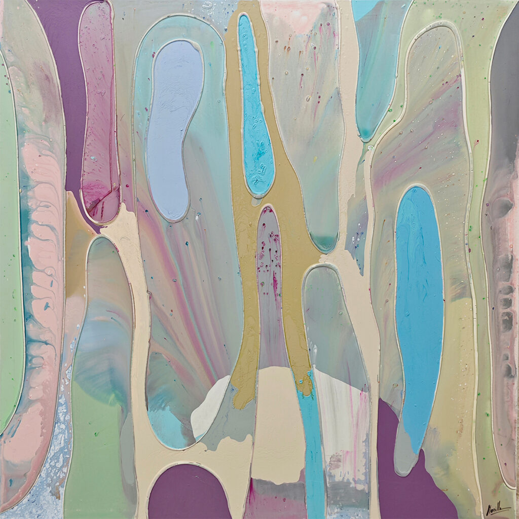 Arte Abstracto Pastel sobre Lienzo