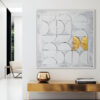 Ambiente Arte Abstracto con Acentos Dorados