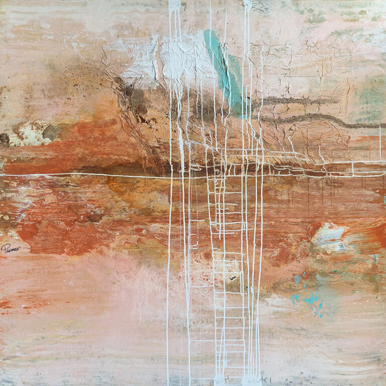Obra Abstracta en Técnica Mixta sobre Lienzo