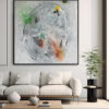 Ambiente Pintura Abstracta Texturizada sobre Lienzo