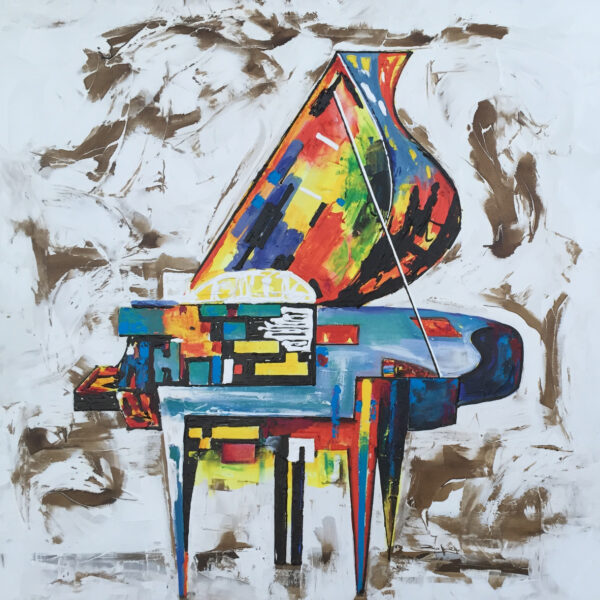 Arte Abstracto Vibrante de Piano de Cola