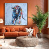 Ambiente Pintura Impresionista Colorida de un Toro