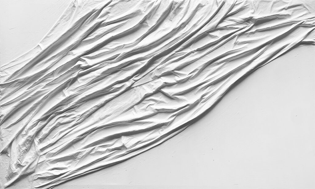 Superficie de Arte Abstracto Texturizado en Blanco