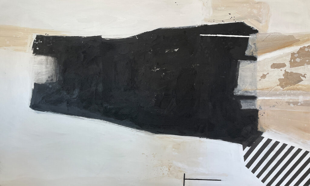 Arte Abstracto en Negro y Beige