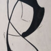 Pincelada Abstracta Negra sobre Fondo Blanco