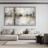 Ambiente Pintura Abstracta de Paisaje Natural