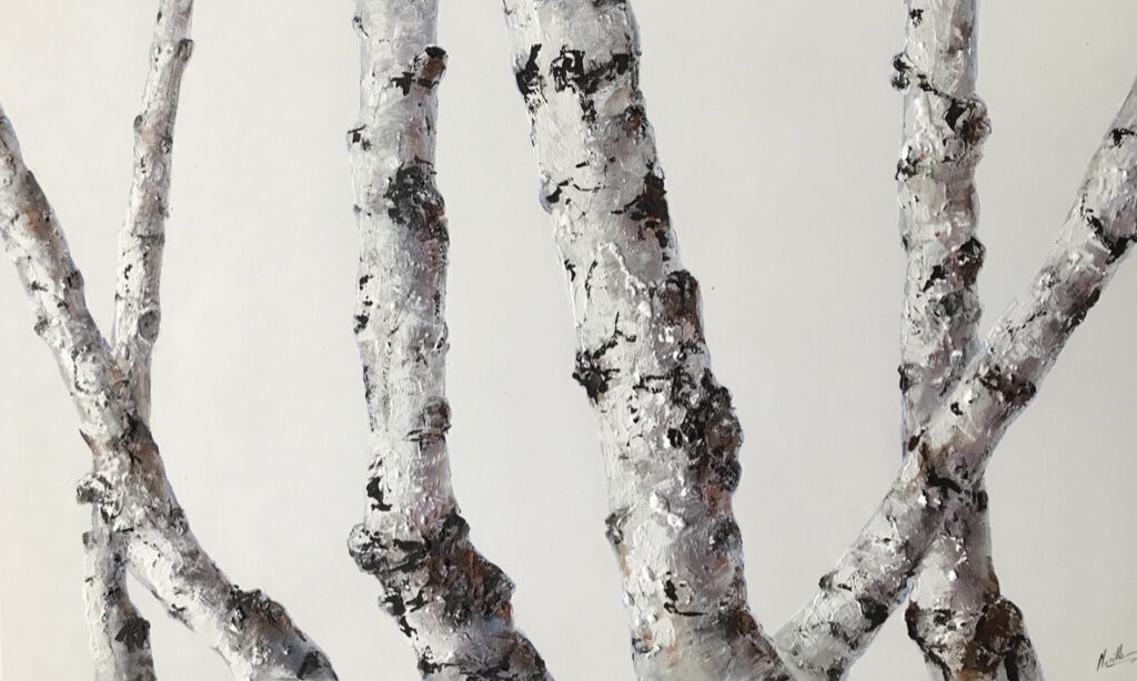 Arte Texturizado con Árboles de Abedul