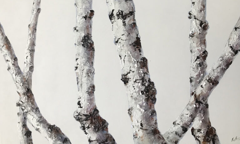 Arte Texturizado con Árboles de Abedul