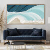 Ambiente Pintura Abstracta de Olas del Océano