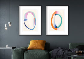 Diseño circular multicolor abstracto
