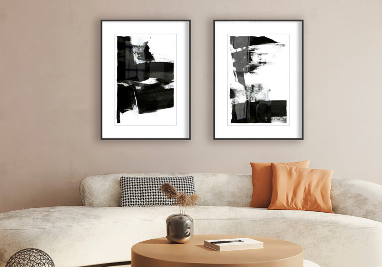 Trazos de tinta negra en estilo abstracto
