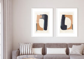 Abstract collage in neutral tones