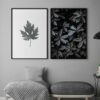 Arte gráfico de hojas con temática natural