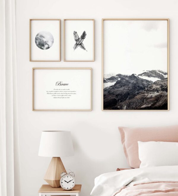 Decoración de pared minimalista para dormitorio