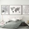 Diseño minimalista para decoración de pared en dormitorio